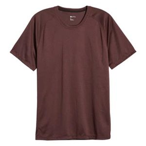 ZELLA - Performance T-shirt In Burgundy Fudge Melange | Women's X-Small